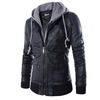 Mens moto racer faux leather hooded jackets jackets