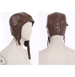 Steampunk Faux Leather Motorcycle Helmet Steampunk Faux Leather Motorcycle Helmet