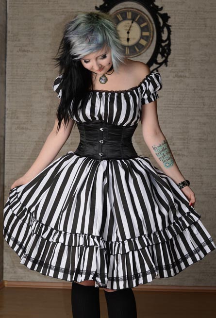 rebelsmarket_black_white_stripe_brocade_gothic_rockabilly_ruffle_corset_dress_9_to_ship_dresses_4.jpg