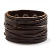 Tassled wide leather cuff bracelet bracelets
