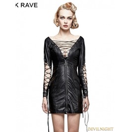 Black Gothic Punk Hollow Out Deep V Sexy Dress Q 312 Black Gothic Punk Hollow Out Deep V Sexy Dress Q 312
