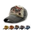 Letter Embroideried Printed Patch Baseball Cap Washed Denim Hat Letter Embroideried Printed Patch Baseball Cap Washed Denim Hat