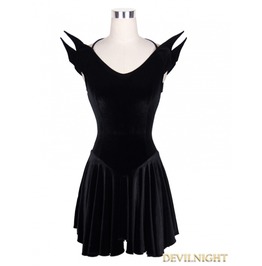 Skt013 Black Gothic Halloween Style Short Dress Skt013 Black Gothic Halloween Style Short Dress