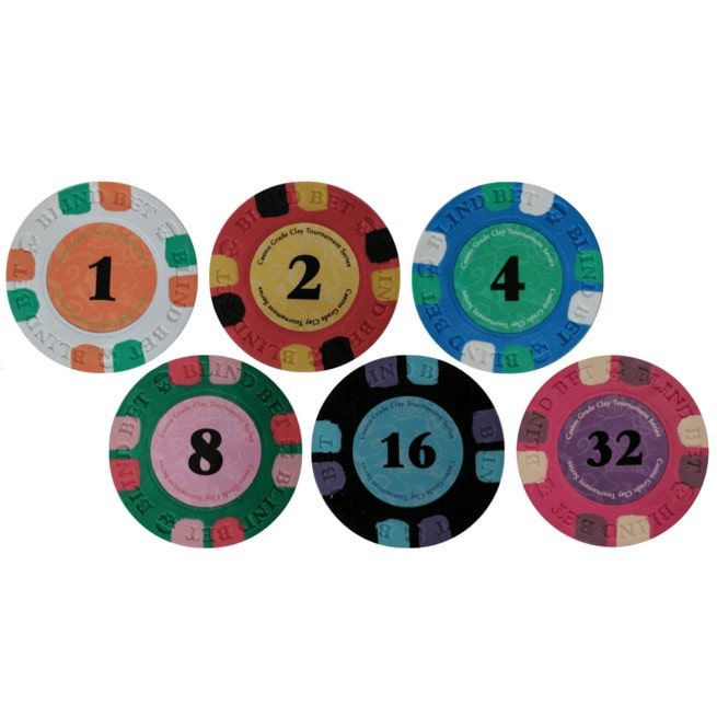 500 Piece Texas Holdem Blind Denomination Clay Poker RebelsMarket