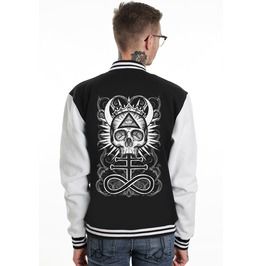 goth varsity jacket