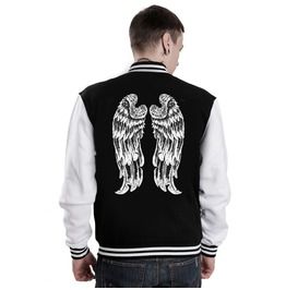 goth varsity jacket