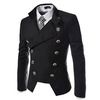 Gothic vintage british military buttons design slim fit suit blazer men jackets