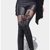 Faux leather lace leggings leggings