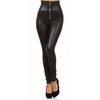 High waisted zip up leather leggings leggings