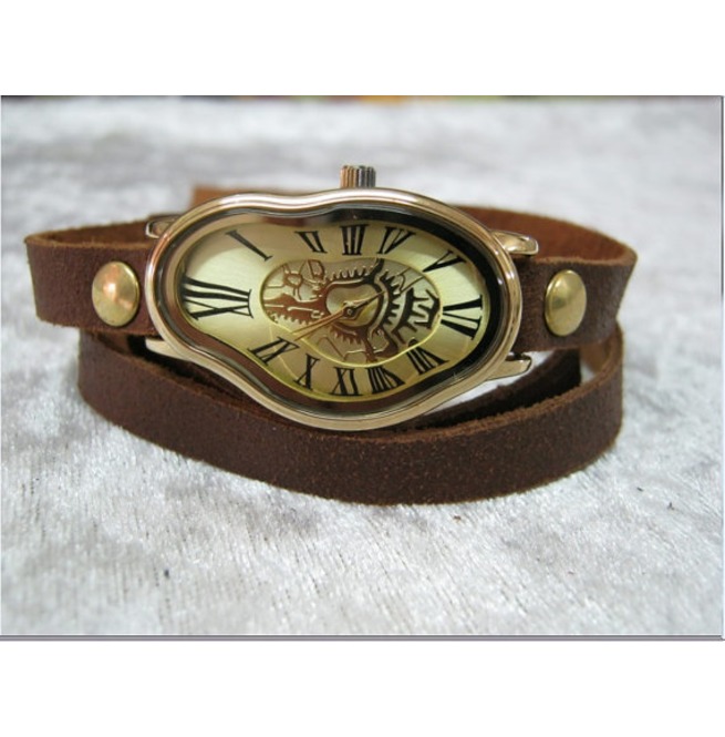 Leather Wrist Watch Leather Bracelet,Melting RebelsMarket