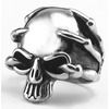 Stainless steel skull skeleton design fashion ring rings