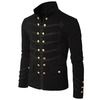 Gothic Black Napoleon Hook Jacket Wool Black Lace Trim Jacket Gothic Black Napoleon Hook Jacket Wool Black Lace Trim Jacket