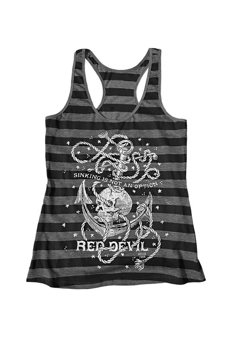 Women's Sinking Isn't an Option Tattoo Tank Top Red RebelsMarket