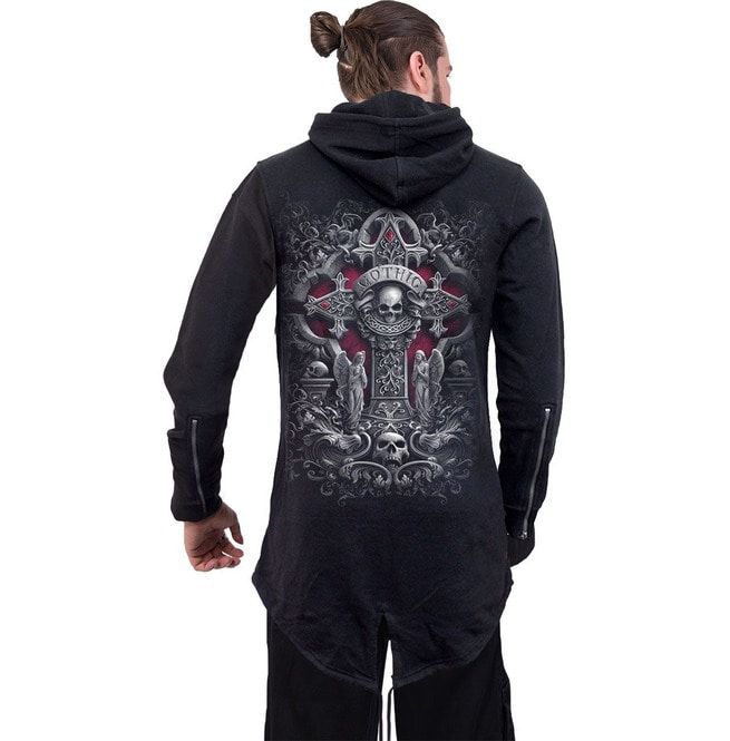 skull zipper hoodie