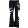 Spiral direct pure of heart 2in1 boot cut leggings with micro slant skirt leggings
