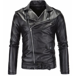 Punk Rock Zipper Pockets Motorcyle Leather Jacket Punk Rock Zipper Pockets Motorcyle Leather Jacket