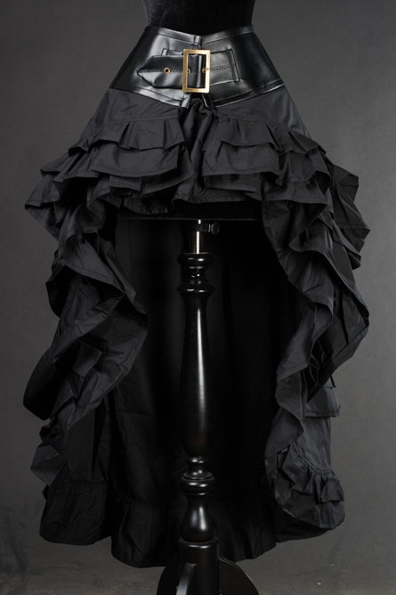 rebelsmarket_black_gothic_steampunk_short_front_long_back_ruffle_skirt_6_shipping_skirts_5.jpg