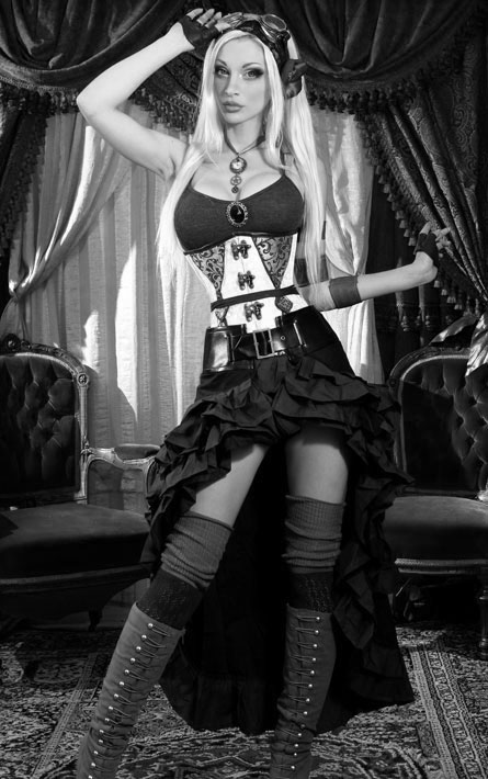 rebelsmarket_black_gothic_steampunk_short_front_long_back_ruffle_skirt_6_shipping_skirts_4.jpg