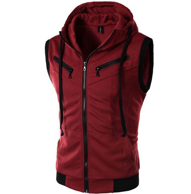 sleeveless zipper jacket