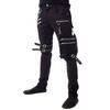 Men buckle straps chains zip bondage pants pants