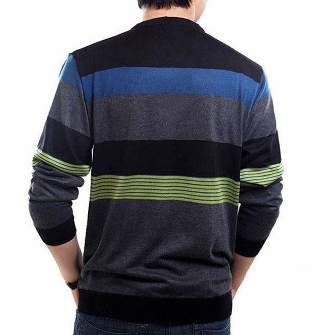 Geometric Print Knit Wool Cashmere O Neck Sweater RebelsMarket