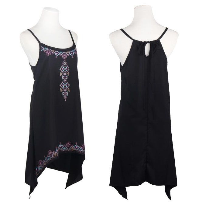 bohemian spaghetti strap dress