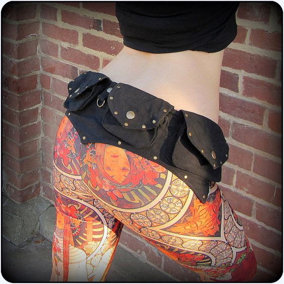 Studded 4 Pocket Canvas Utility Belt Bag RebelsMarket