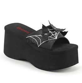 Spider Web Bats Gothic Slip On Sandals Spider Web Bats Gothic Slip On Sandals