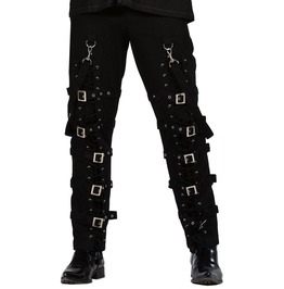 Dead Threads Goth Black Buckles Zips Straps Trousers Goth Punk Cyber Pants Dead Threads Goth Black Buckles Zips Straps Trousers Goth Punk Cyber Pants