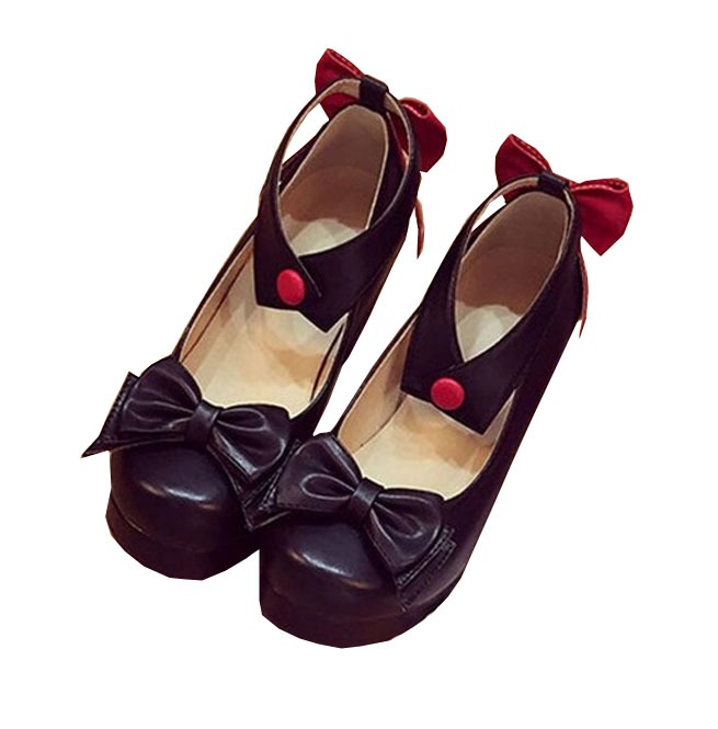 platform pumps block heel