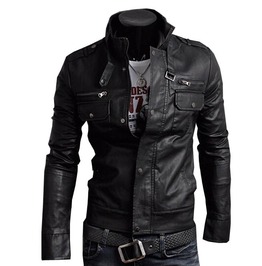 Punk Rock Motorcycle Biker Slim Pockets Zipper Pu Leather Jacket Punk Rock Motorcycle Biker Slim Pockets Zipper Pu Leather Jacket