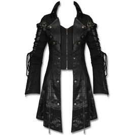 Mens Goth Steampunk Military Jacket Faux Leather Punk Black Posion Jacket Mens Goth Steampunk Military Jacket Faux Leather Punk Black Posion Jacket