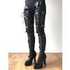 Rebelsmarket chuk 12cm spool heel platform crotch goth punk pinup cosplay fetish boots boots 18
