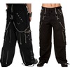 Gothic Men Black Crome Trousers Studs Metal And Chain Trouser Pan Gothic Men Black Crome Trousers Studs Metal And Chain Trouser Pan