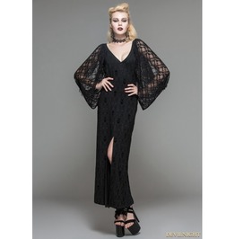 Black Lacy Long Sleeves Gothic Maxi Dress Skt035 Black Lacy Long Sleeves Gothic Maxi Dress Skt035