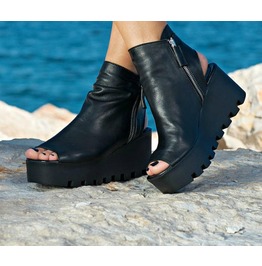 Genuine Leather Wedge Platform Sandals/Extravagant Red Platform Sandals Genuine Leather Wedge Platform Sandals/Extravagant Red Platform Sandals