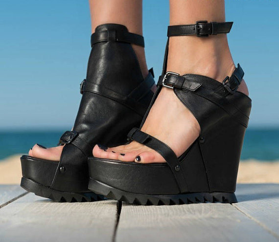 Genuine Leather Platform Sandals black genuine leather platform sandals genuine leather Genuine Leather Platform Sandals black genuine leather platform sandals genuine leather