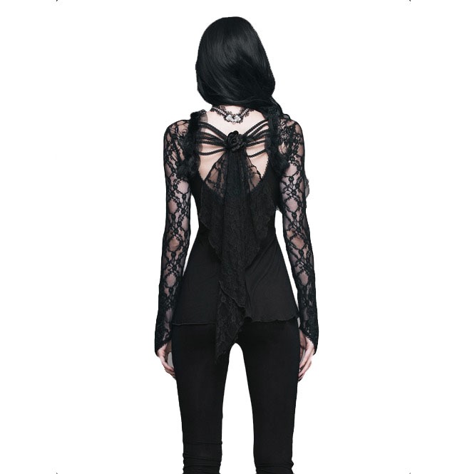Women's Flowing Lace Sleeve Top RebelsMarket