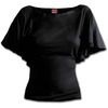 Spiral direct gothic elegance boat neck bat sleeve top black standard tops