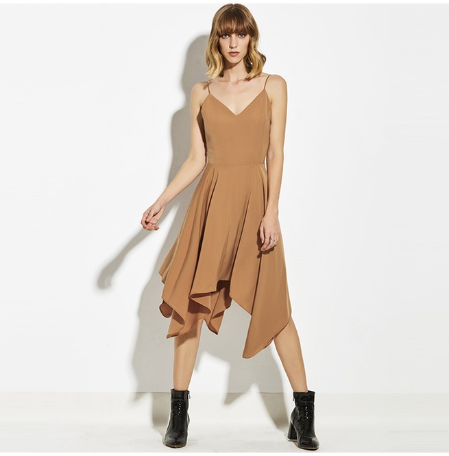 Spaghetti Strap Asymmetrical Dress