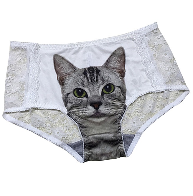 Seamless Sexy Lace 3 D Print Cats Underwear Women RebelsMarket