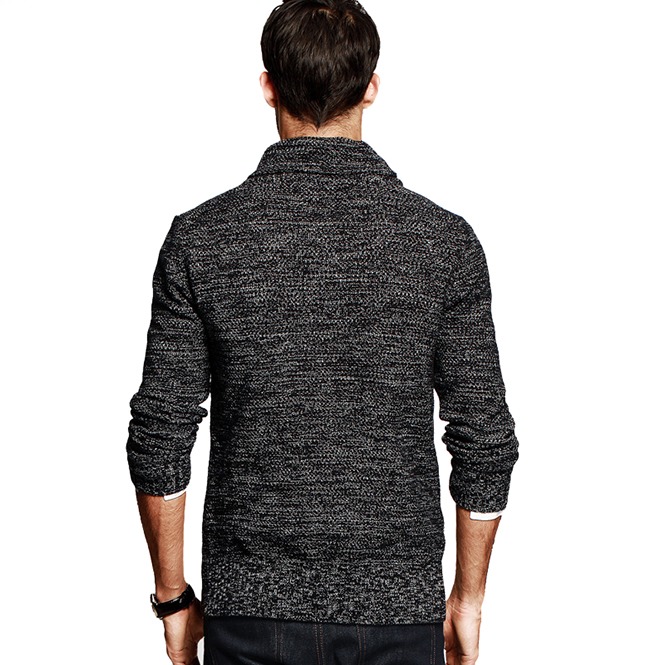 Men's button down sweater with pockets clearance
