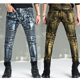 Metal Rock Men Skinny Jeans Slim Fit Pants Metal Rock Men Skinny Jeans Slim Fit Pants