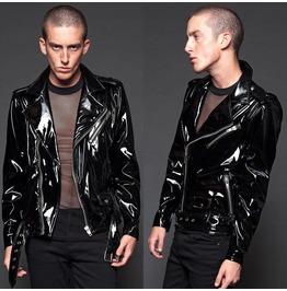 Gothic Moto Vinyl Pvc Motorcycle Jacket Lip Service Punk Emo Biker Jacket Gothic Moto Vinyl Pvc Motorcycle Jacket Lip Service Punk Emo Biker Jacket
