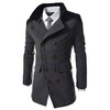 Rebelsmarket goth british military double breasted wool blend men pea coat jacket coats 7