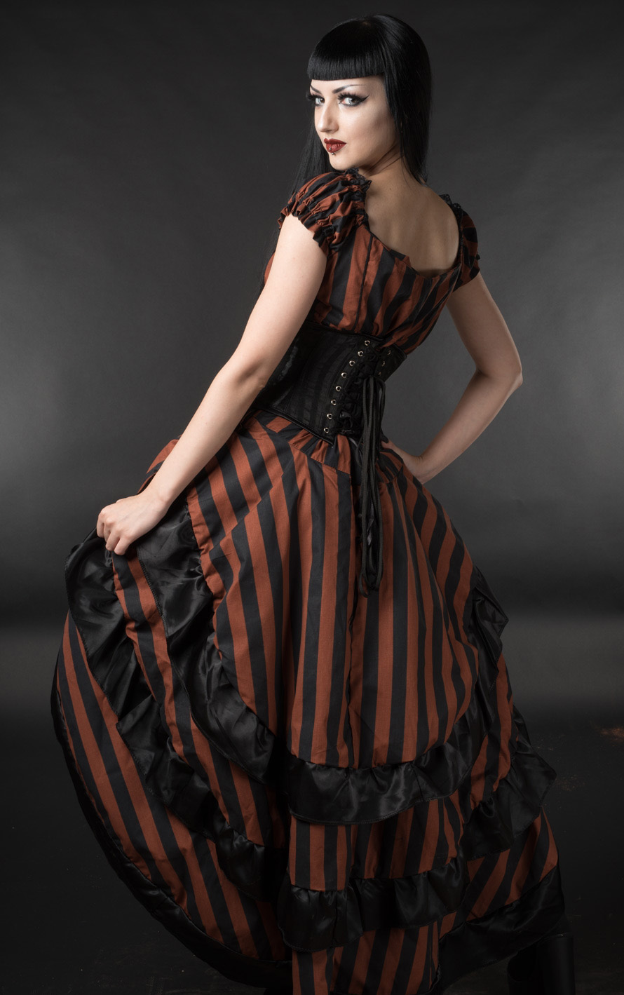 rebelsmarket_brown_black_striped_long_bustle_3_layer_victorian_goth_steampunk_skirt__skirts_2.jpg