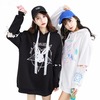 Punk Rabbit Hoodie With Pentacle Star In Black Or White Color Punk Rabbit Hoodie With Pentacle Star In Black Or White Color