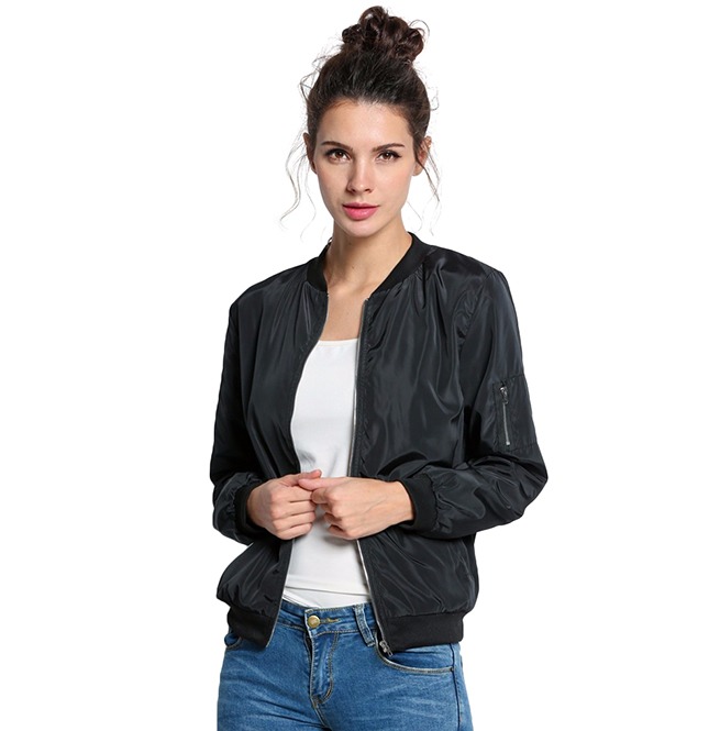 Autumn Short Slim Punk Rock Pilot Bomber Jacket Women | RebelsMarket
