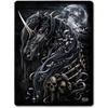Spiral direct dark unicorn fleece blanket with double sided print artprints