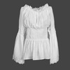 Women's Sexy Lace Pagoda Sleeve Slim Fitted Standard Tops Women's Sexy Lace Pagoda Sleeve Slim Fitted Standard Tops